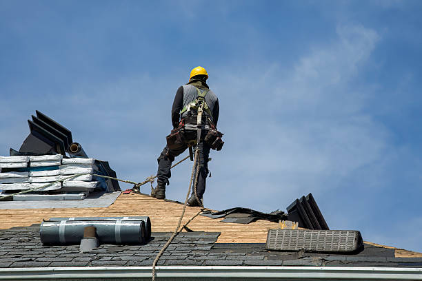 Professional Gutter Installation technician working in Goochland, VA